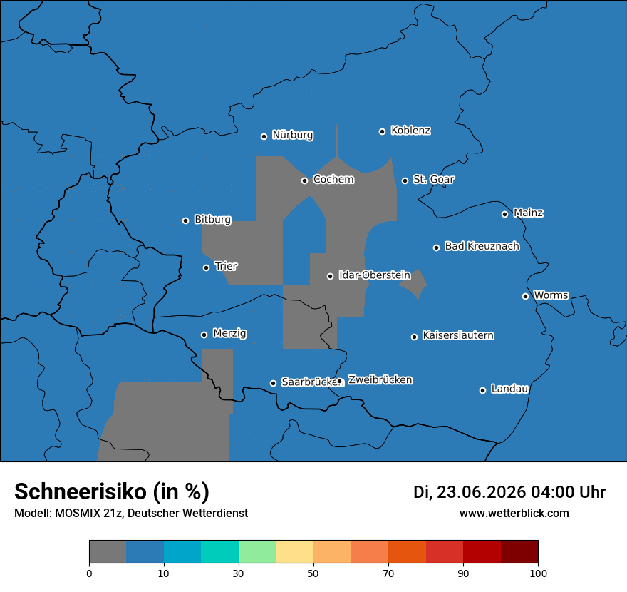 Modellkarte MOSMIX – schnee – rp