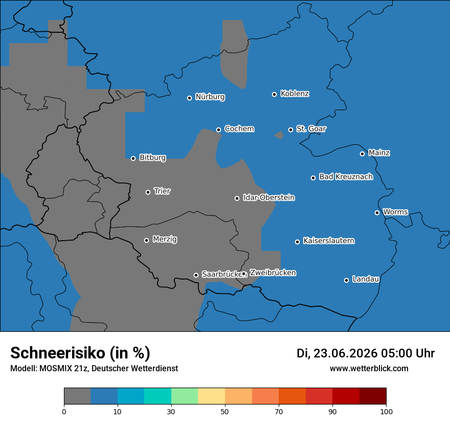 Modellkarte MOSMIX – schnee – rp