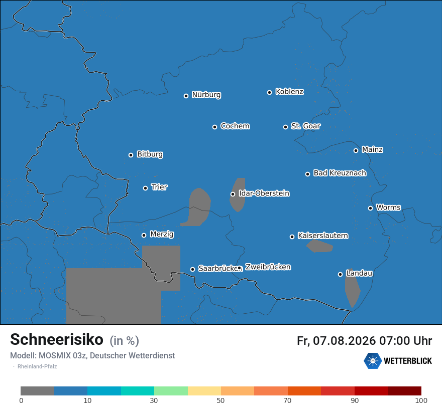 Modellkarte MOSMIX – schnee – rp