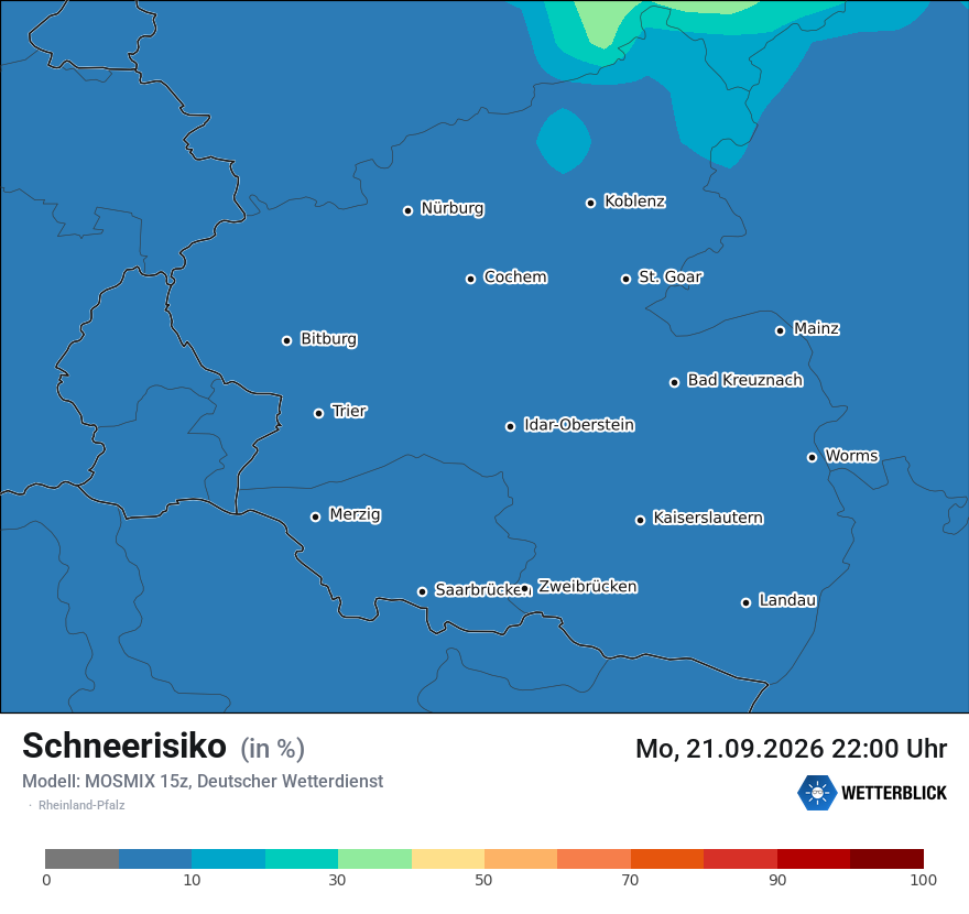 Modellkarte MOSMIX – schnee – rp