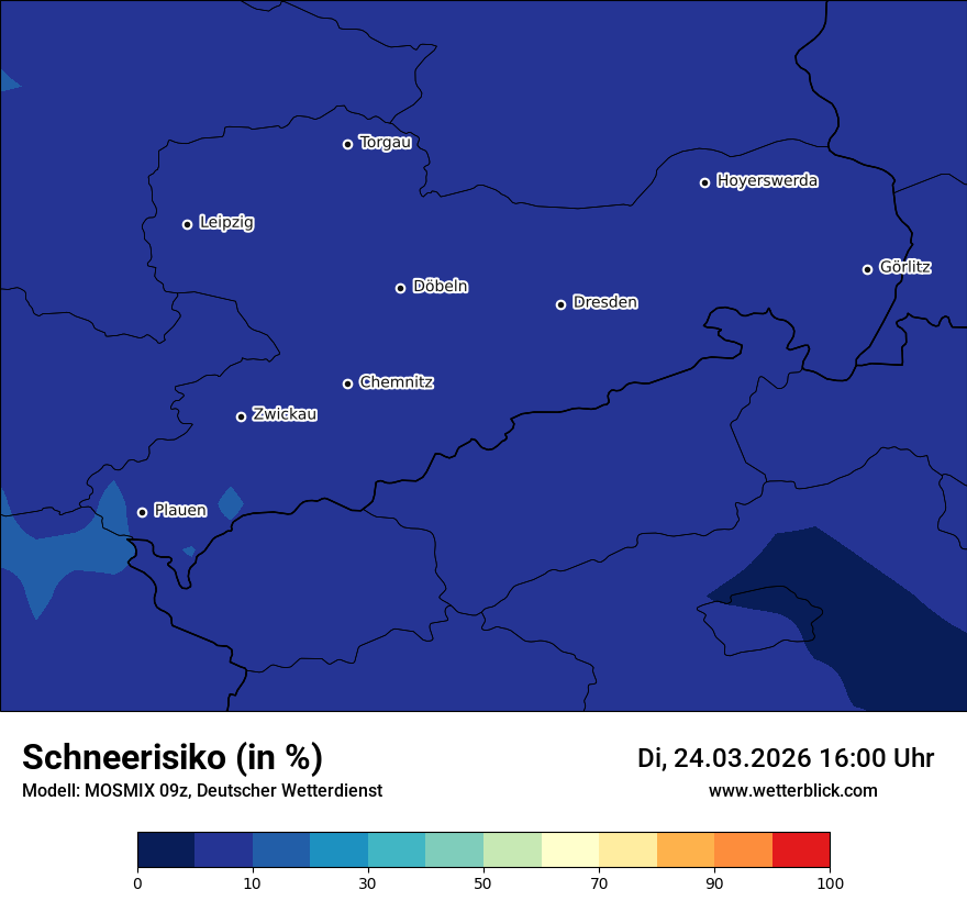 Modellkarte MOSMIX – schnee – sn