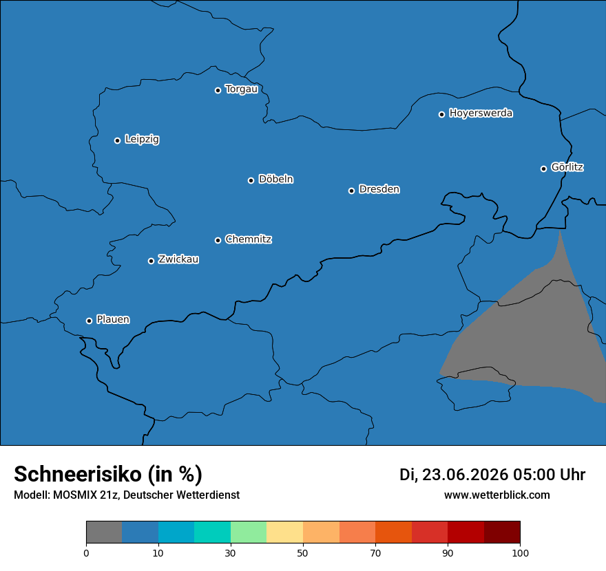 Modellkarte MOSMIX – schnee – sn