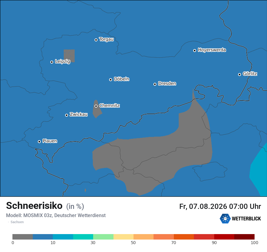 Modellkarte MOSMIX – schnee – sn