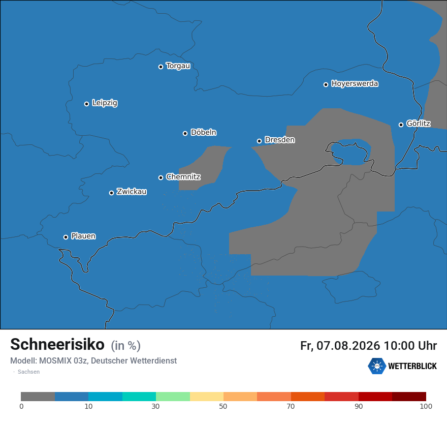 Modellkarte MOSMIX – schnee – sn