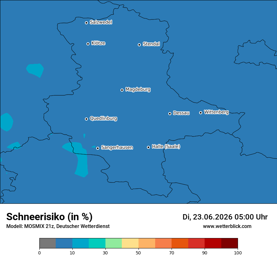 Modellkarte MOSMIX – schnee – st