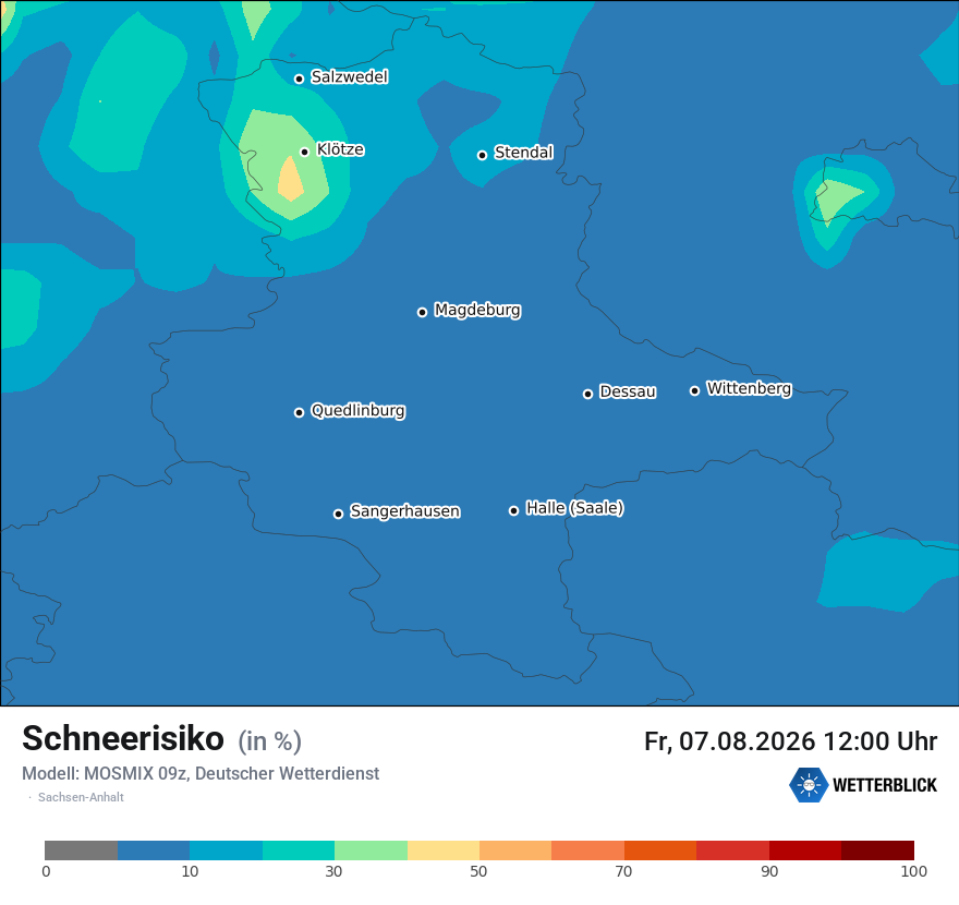 Modellkarte MOSMIX – schnee – st