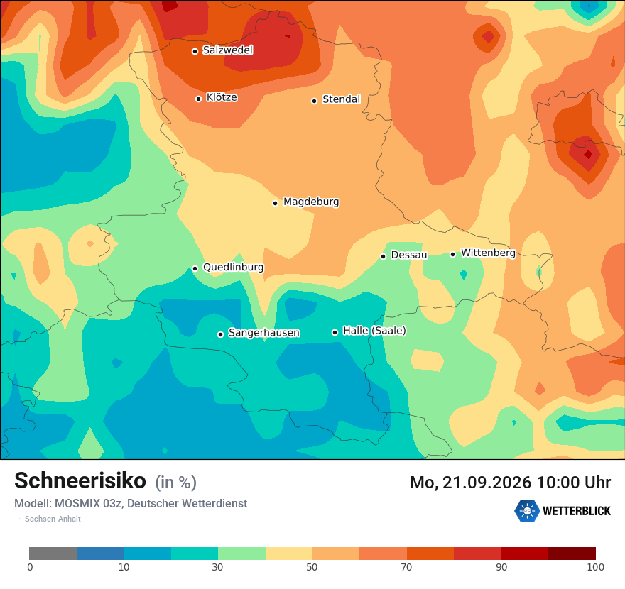 Modellkarte MOSMIX – schnee – st