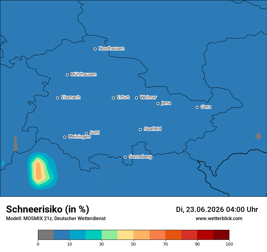 Modellkarte MOSMIX – schnee – th