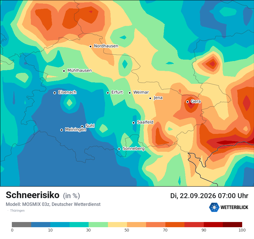 Modellkarte MOSMIX – schnee – th
