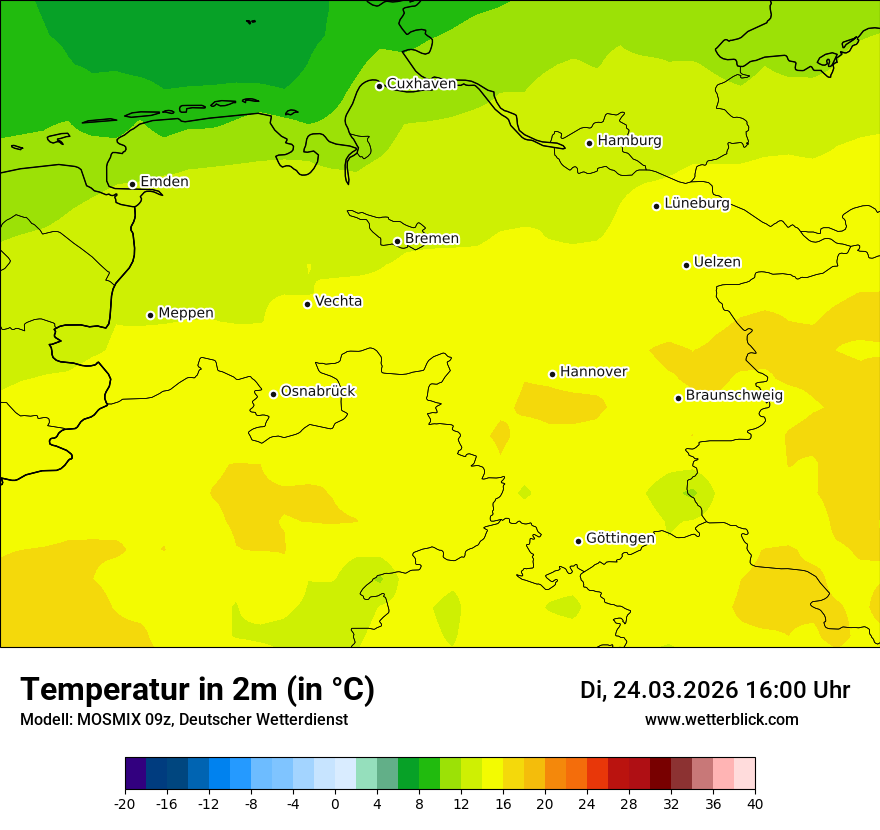 Modellkarte MOSMIX – t2m – ni