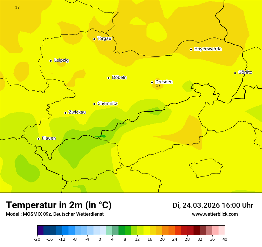 Modellkarte MOSMIX – t2m – sn