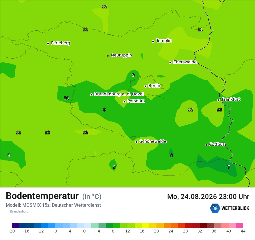 Modellkarte MOSMIX – t_g – bb