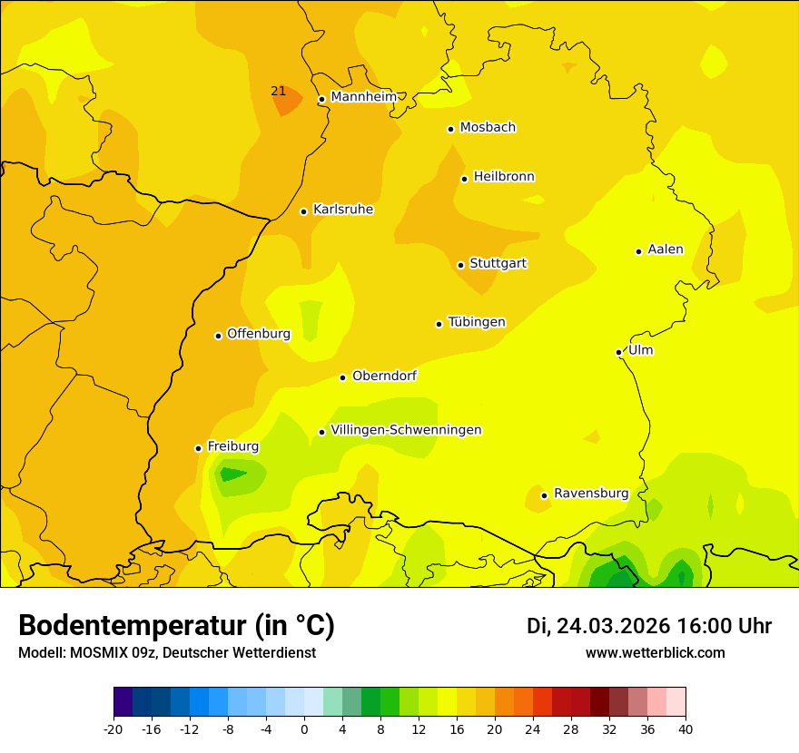 Modellkarte MOSMIX – t_g – bw