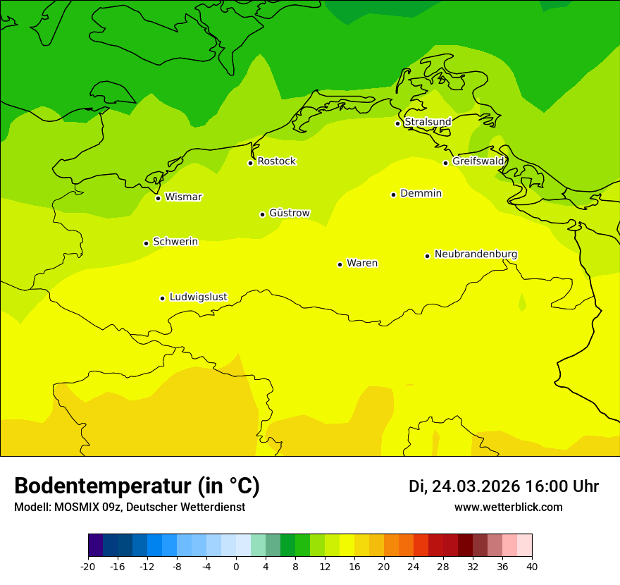 Modellkarte MOSMIX – t_g – mv