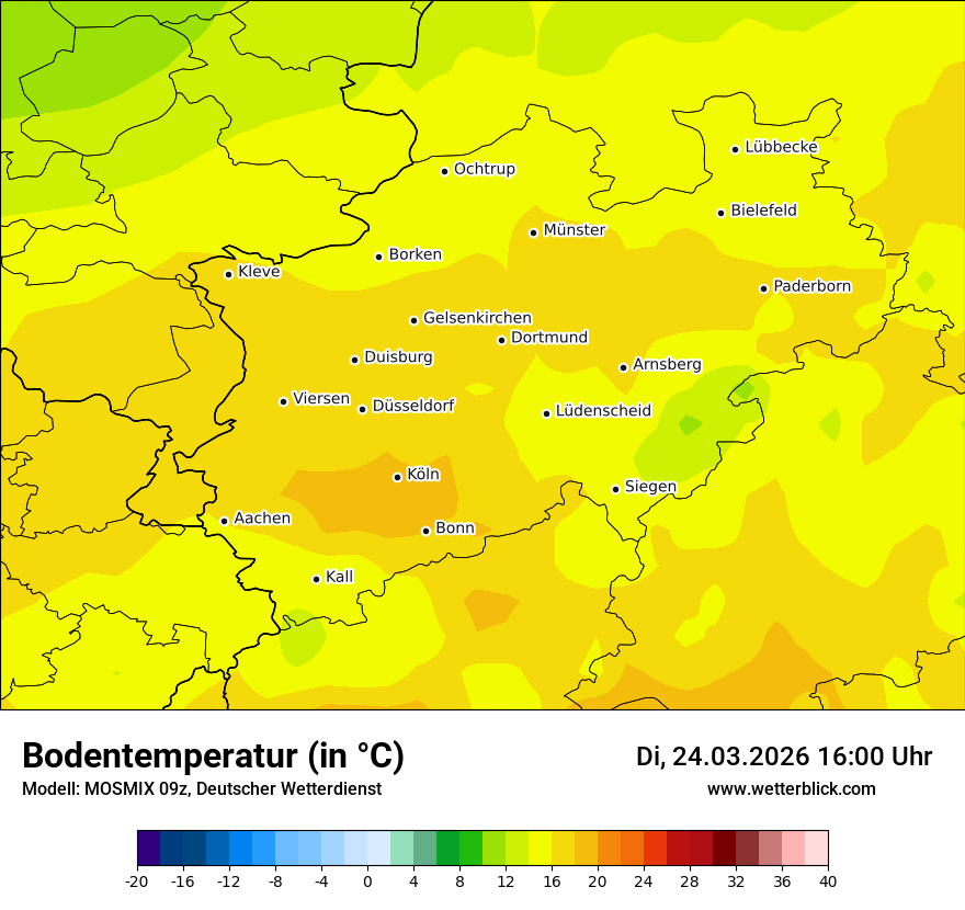 Modellkarte MOSMIX – t_g – nrw