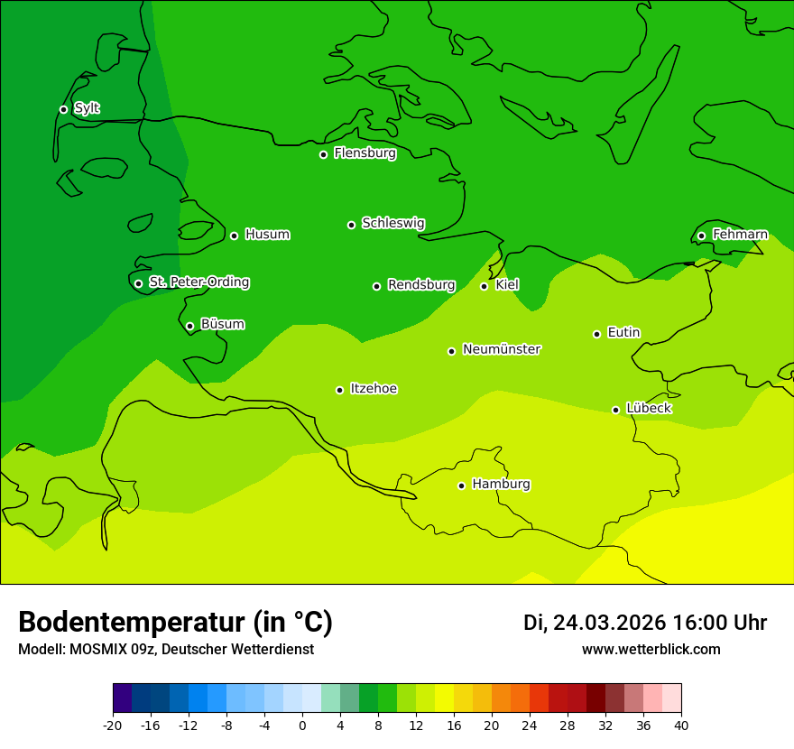 Modellkarte MOSMIX – t_g – sh