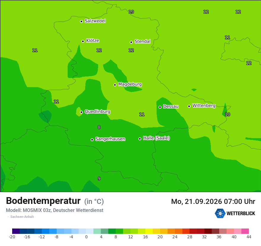 Modellkarte MOSMIX – t_g – st