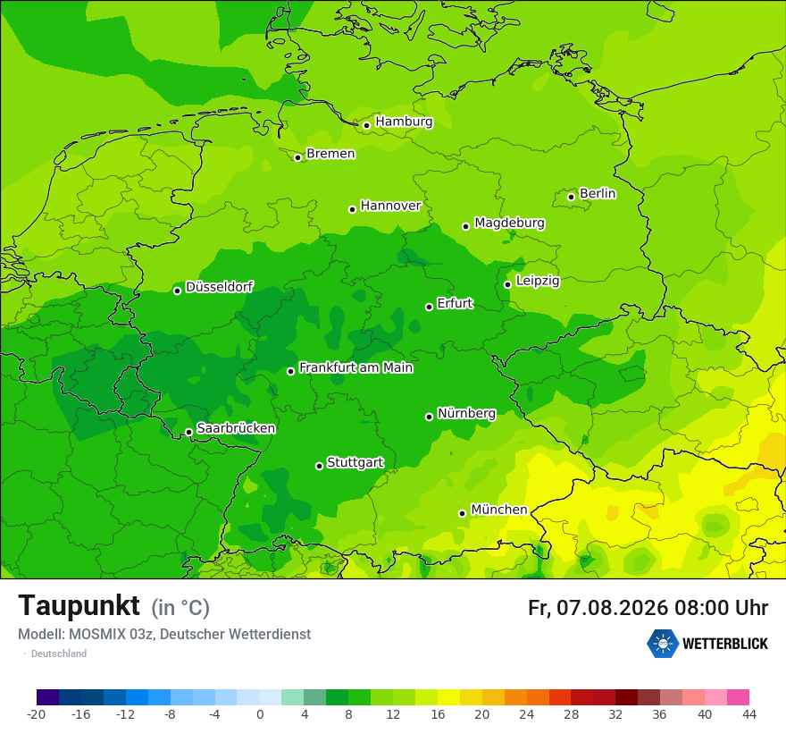 Modellkarte MOSMIX – td – deutschland