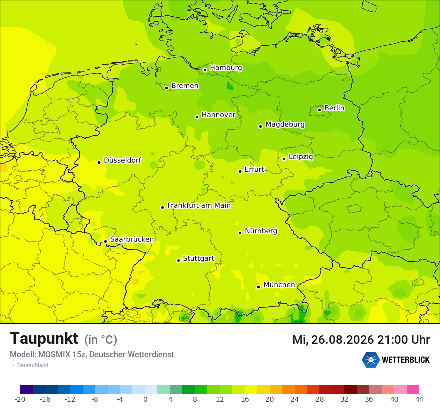 Modellkarte MOSMIX – td – deutschland