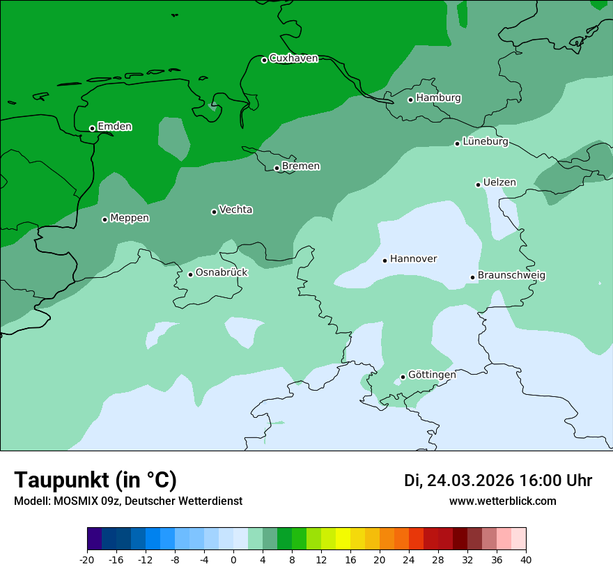 Modellkarte MOSMIX – td – ni