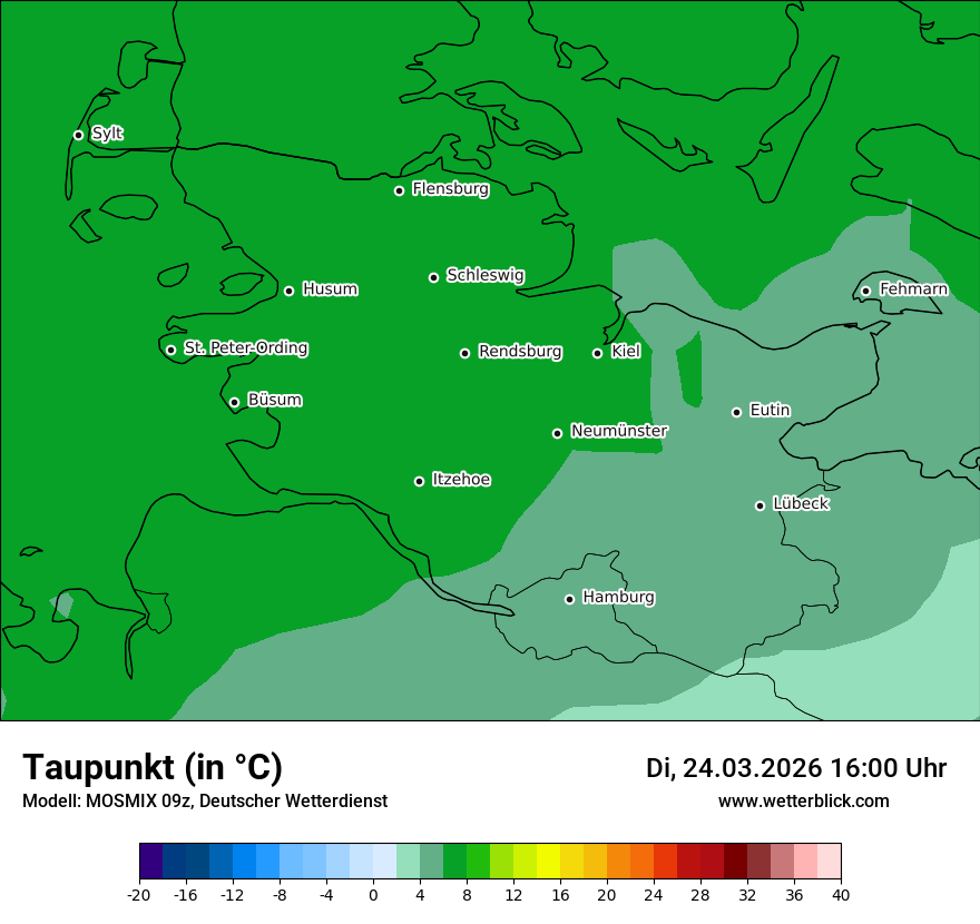 Modellkarte MOSMIX – td – sh