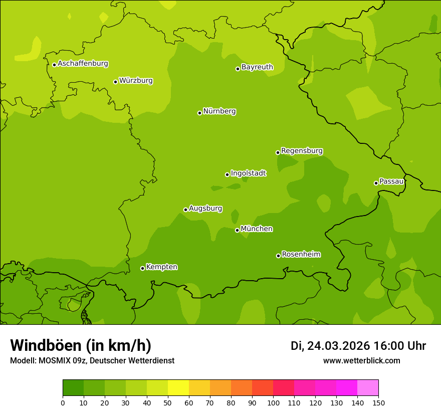 Modellkarte MOSMIX – vmax – by