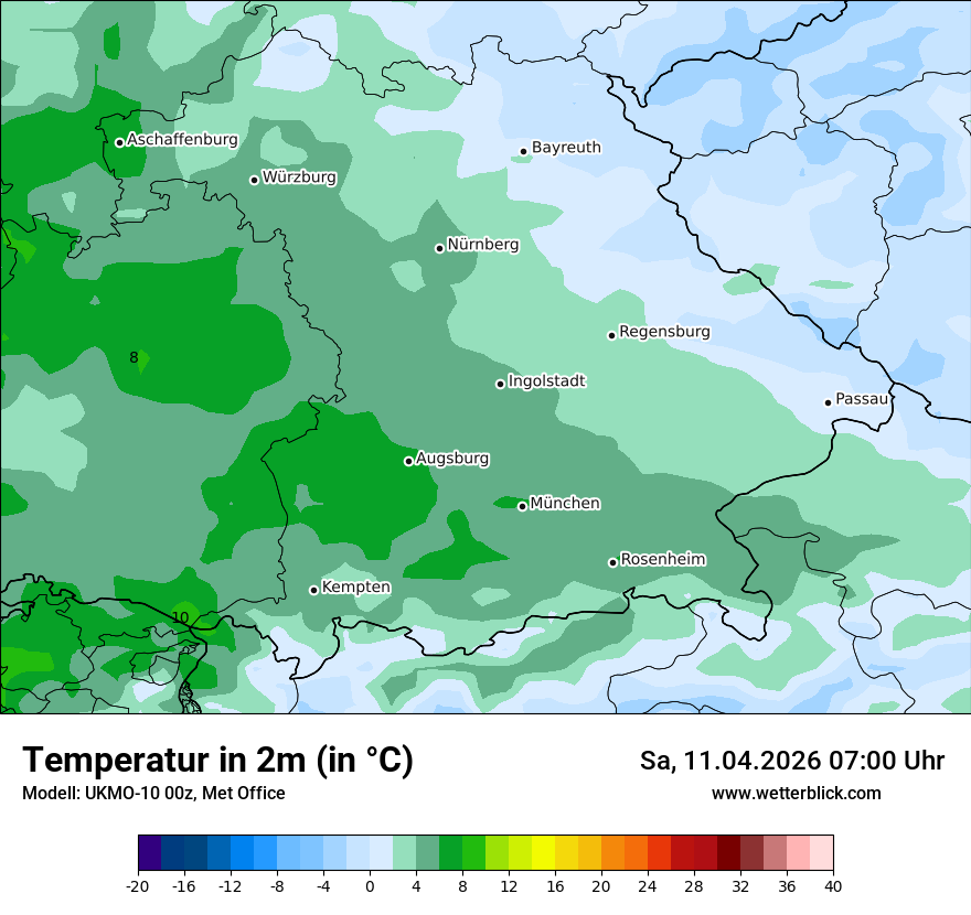 Modellkarte UKMO – t2m – by