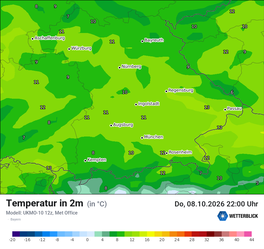 Modellkarte UKMO – t2m – by