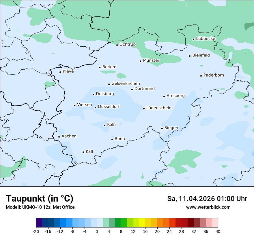 Modellkarte UKMO – td – nrw