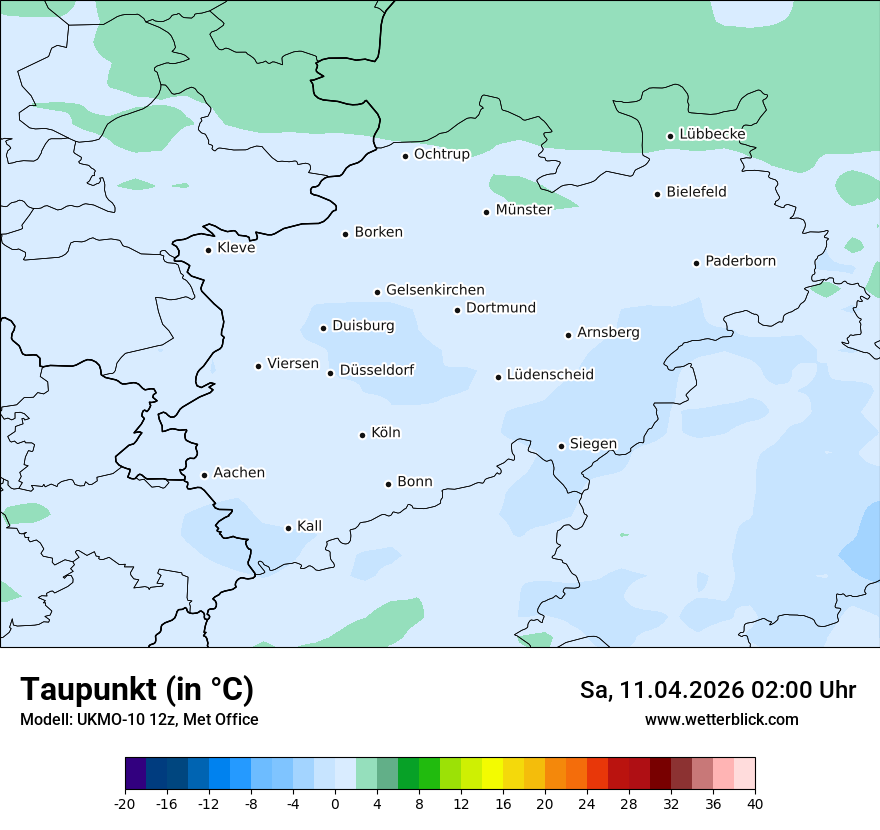 Modellkarte UKMO – td – nrw