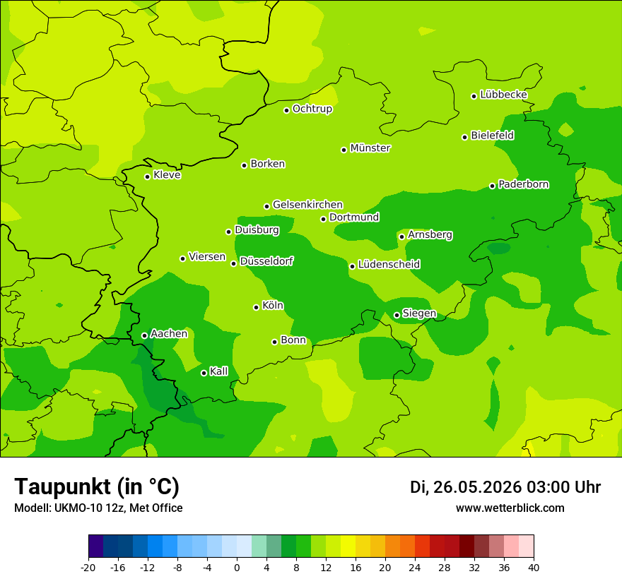 Modellkarte UKMO – td – nrw