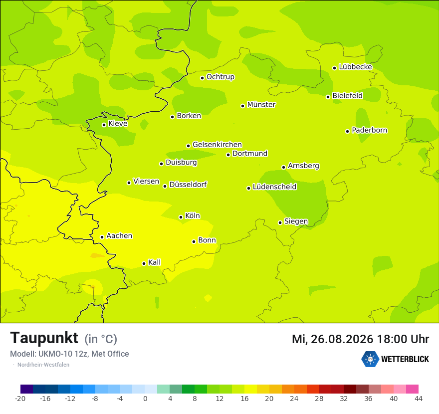 Modellkarte UKMO – td – nrw