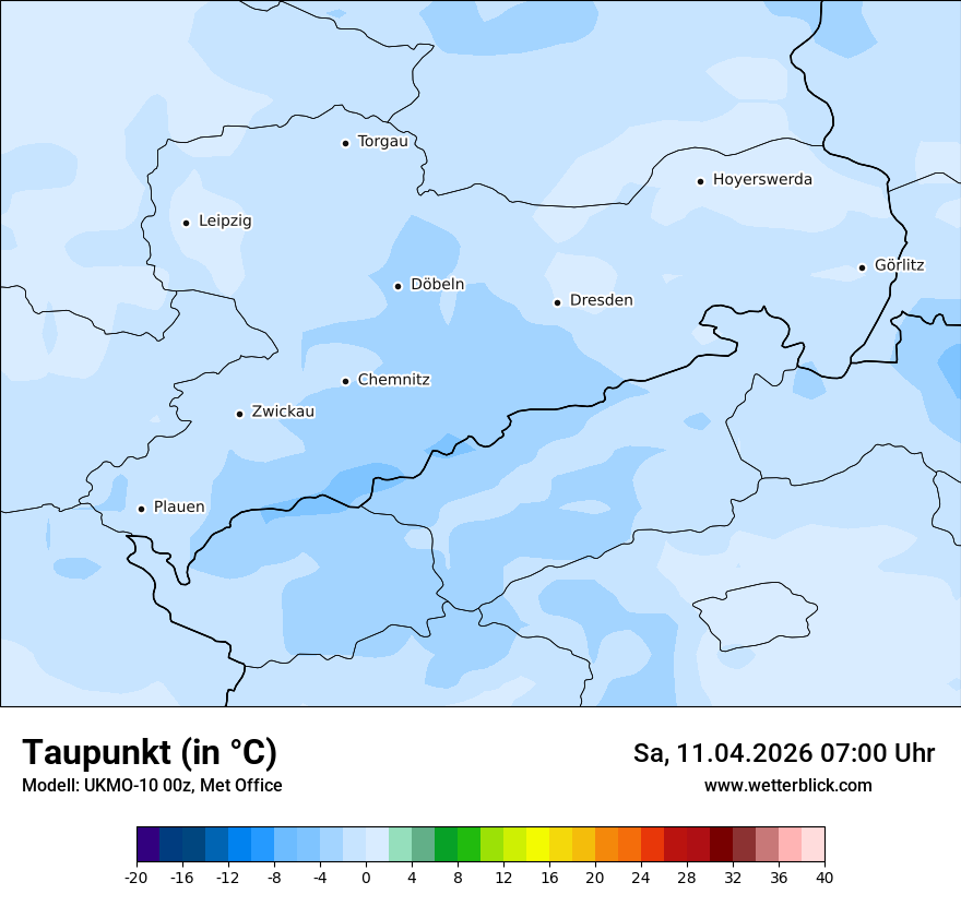 Modellkarte UKMO – td – sn