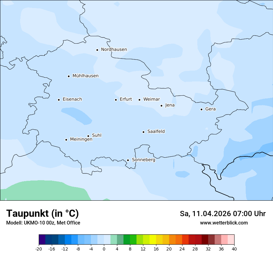 Modellkarte UKMO – td – th