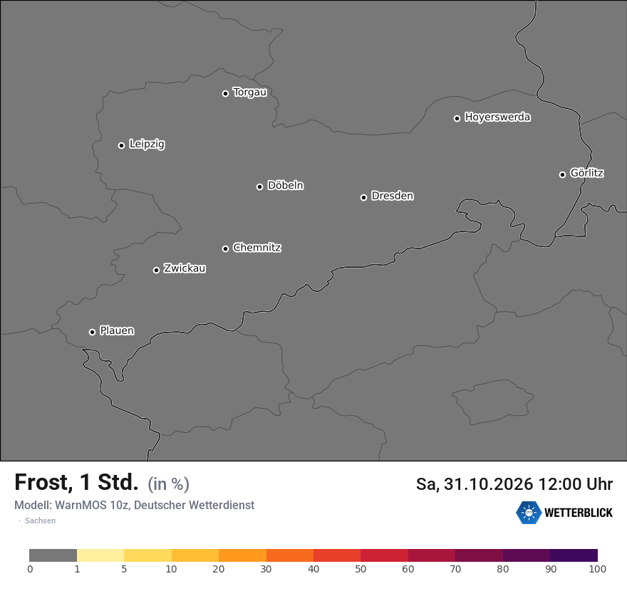 Modellkarte WARNMOS – frost – sn