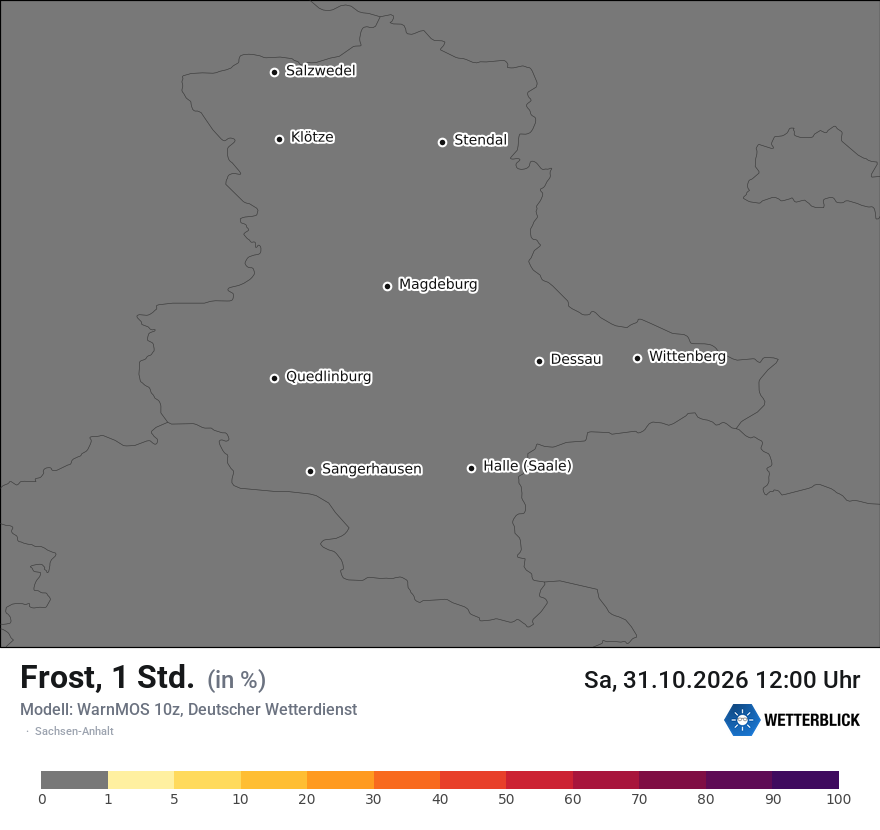 Modellkarte WARNMOS – frost – st