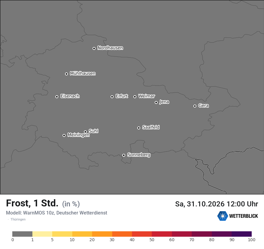 Modellkarte WARNMOS – frost – th