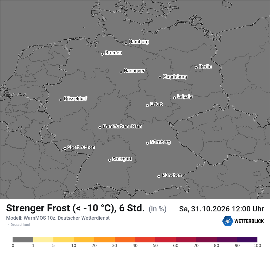 Modellkarte WARNMOS – frost_streng – deutschland