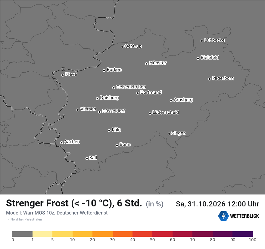 Modellkarte WARNMOS – frost_streng – nrw