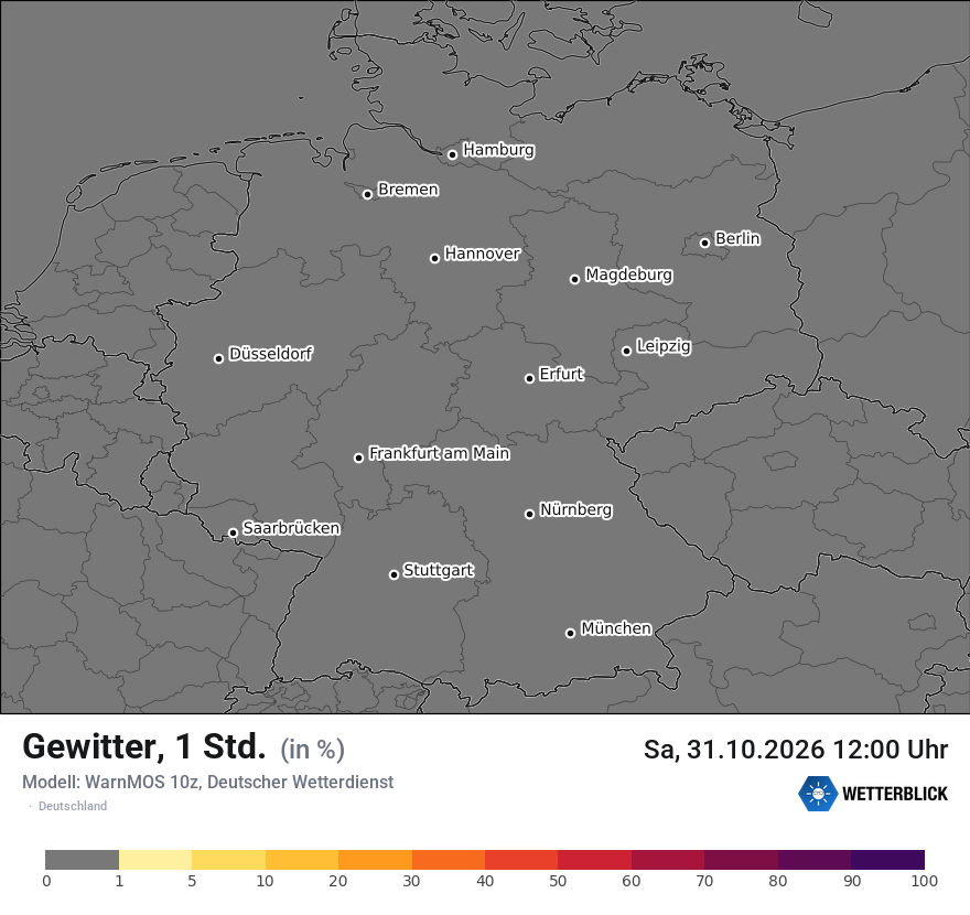 Modellkarte WARNMOS – gewitter – deutschland