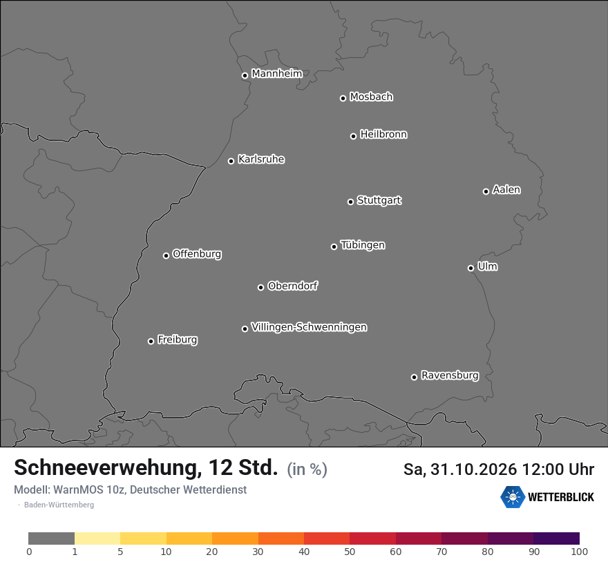 Modellkarte WARNMOS – schneeverwehung – bw