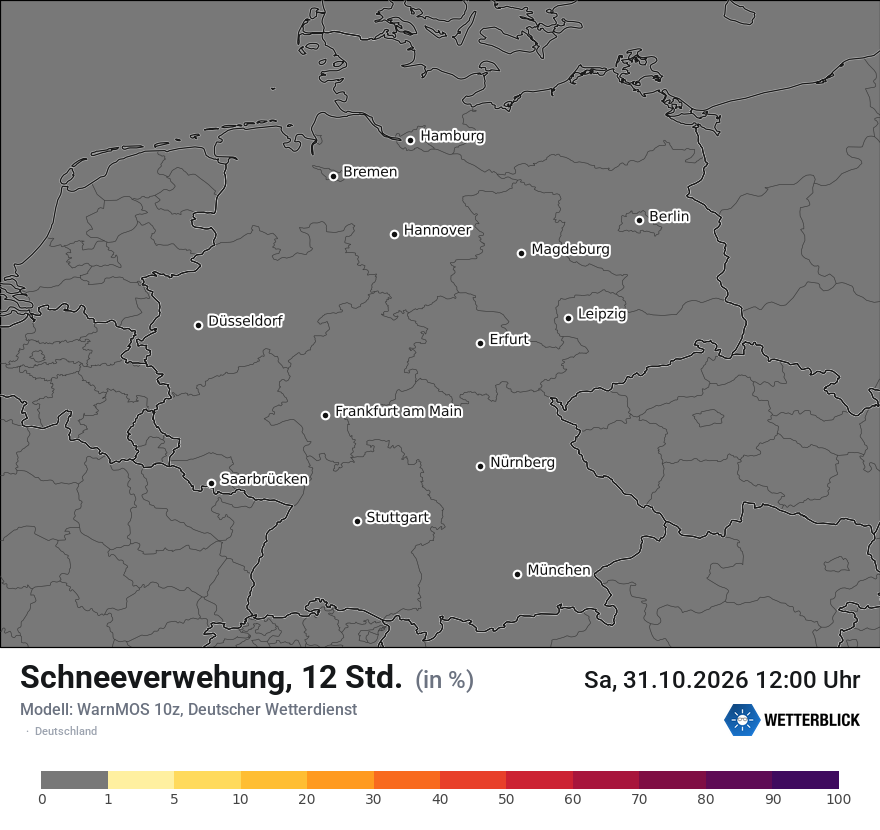 Modellkarte WARNMOS – schneeverwehung – deutschland