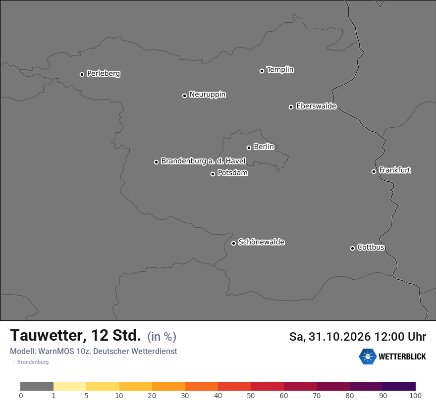 Modellkarte WARNMOS – tauwetter – bb