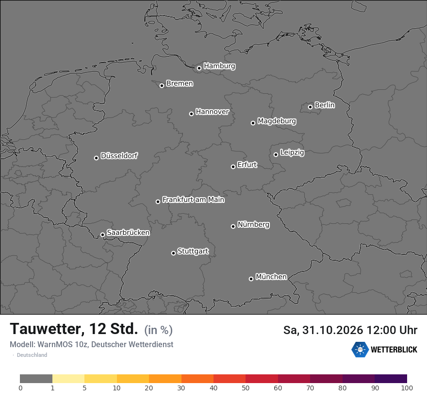Modellkarte WARNMOS – tauwetter – deutschland