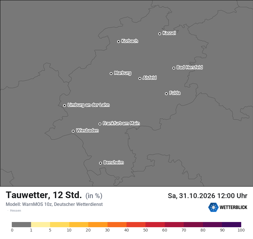 Modellkarte WARNMOS – tauwetter – he