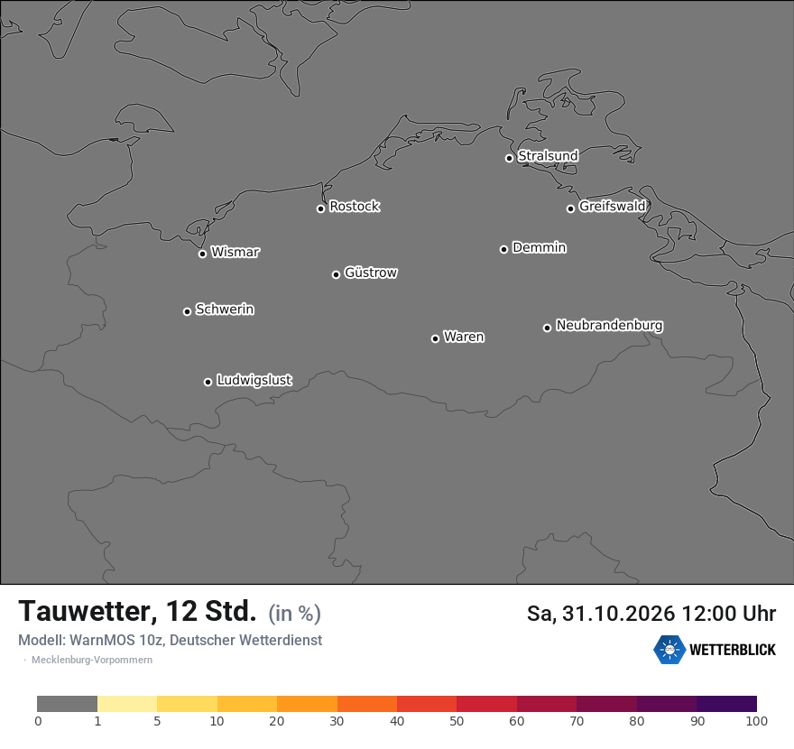 Modellkarte WARNMOS – tauwetter – mv