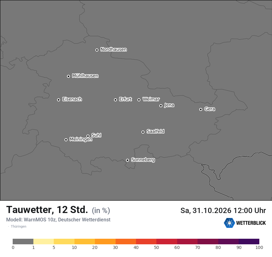Modellkarte WARNMOS – tauwetter – th